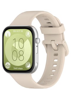 Generic Sport Silicone Strap For Huawei Watch Fit 3 (2024) Bracelet Ivory  - Image 2