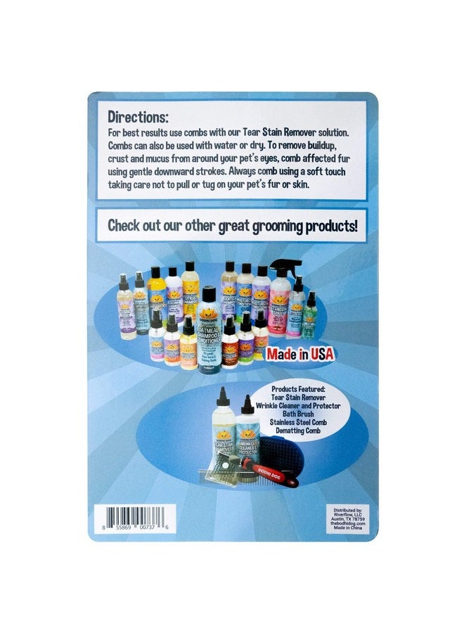 Bodhi Dog - Tear Eye Stain Remover Combs | Set Of 2 | Clean And Remove Crust, Dirt, Buildup Around Pet Eyes | Best For Dogs & Cats Fur And Coats - Image 1