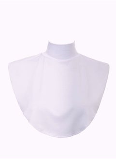 Perfectory PERFECTORY Women's Fake Collar Hijab Extensions Neck Cover, Full Coverage, Jersey Material, Stretchy Fit -White  - Image 1