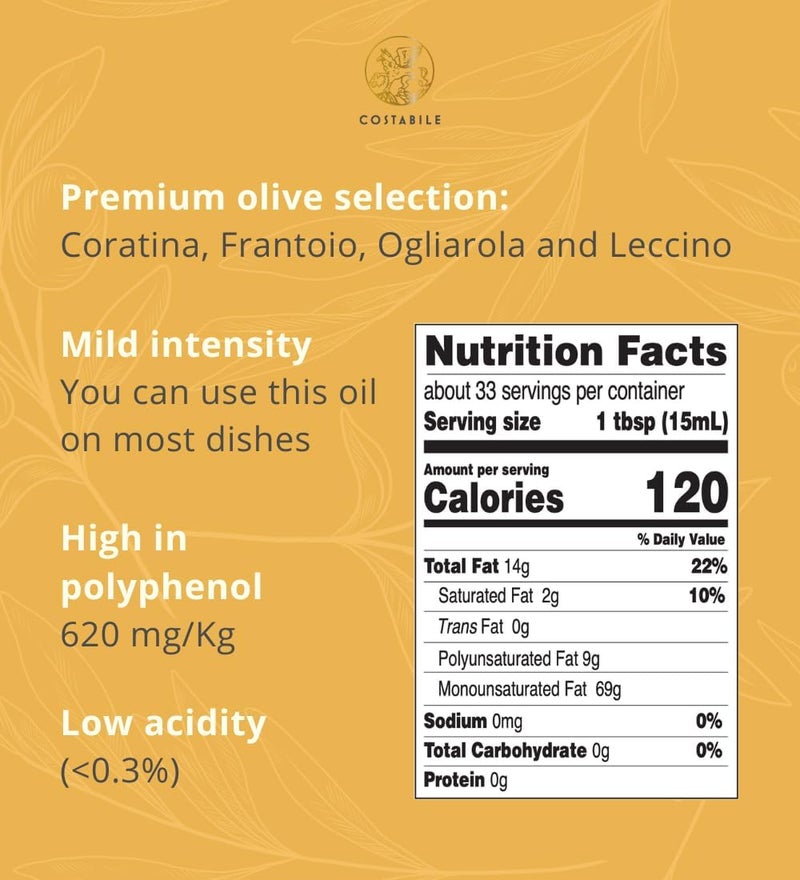 Costabile Organic Extra Virgin Olive Oil with Orange Extract - Image 2