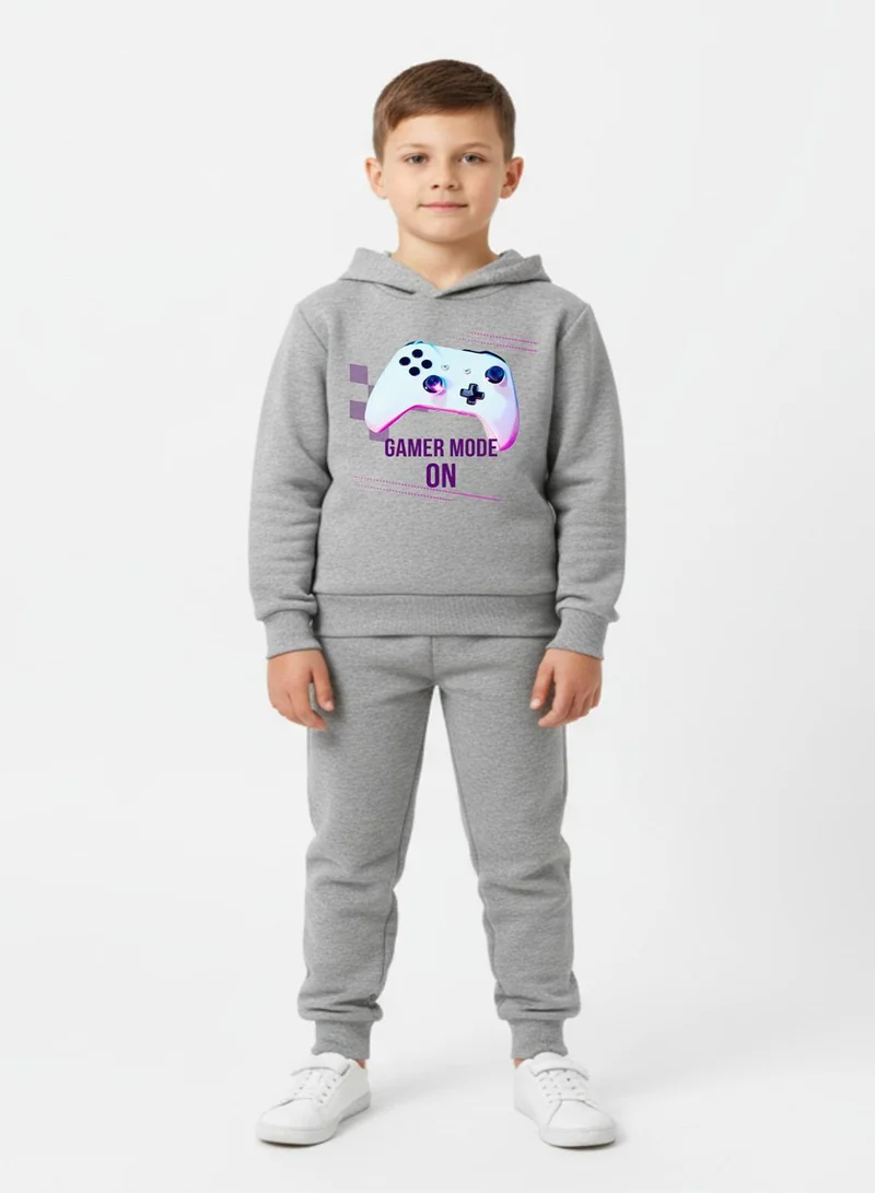 بيبي كلو طقم هودي شتوي من الصوف بوضع اللاعبين للأولاد