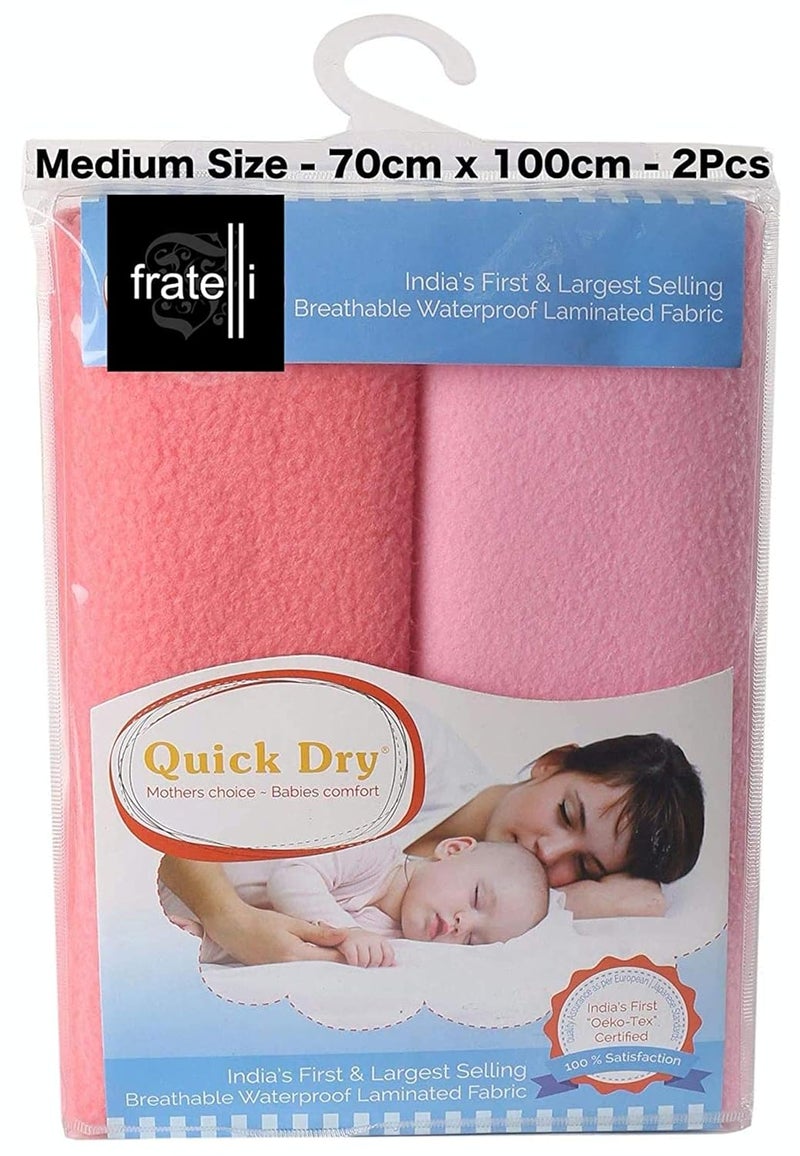 FRATELLI Waterproof Bed Protector Medium Twin Pink Salmon Rose - Image 1
