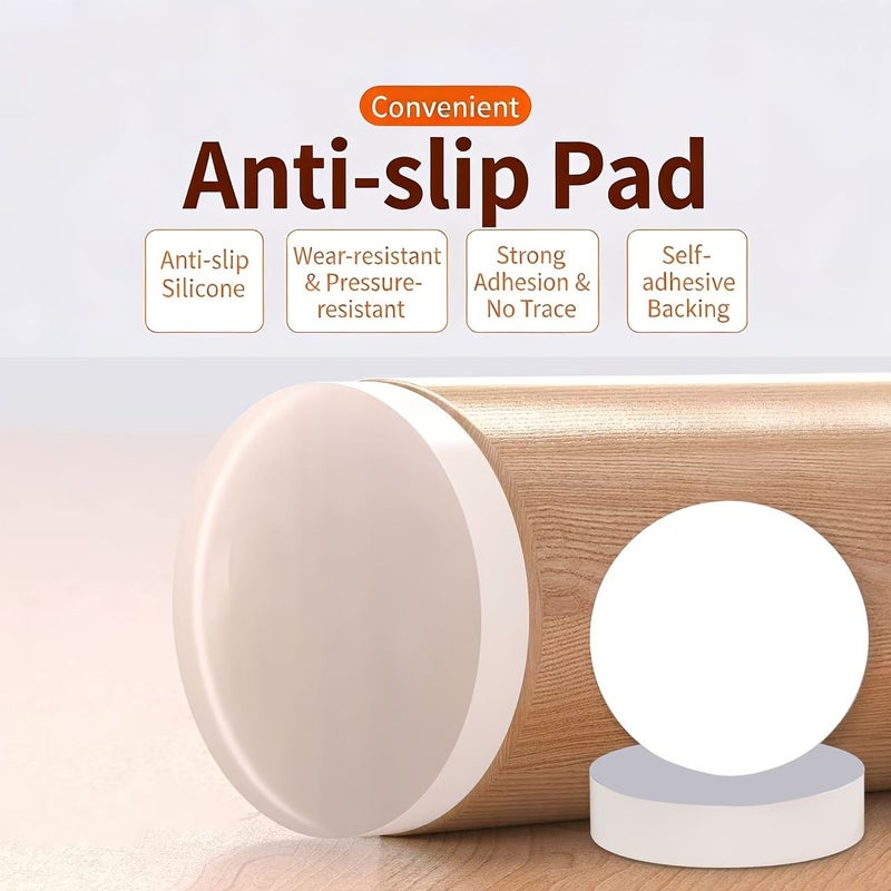 4 Piece Set Square Self Adhesive Silicone Pads 1.18 Inch For Furniture Legs Prevent Slipping Protect Floors Reduce Noise And Avoid Scratches - Image 3