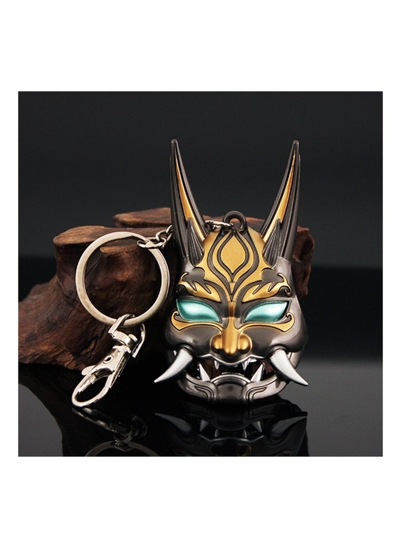 Generic Yasha Xiao Mask Cosplay Alloy Key Chains Keychain Metal Necklace Pendant Prop  - Image 1