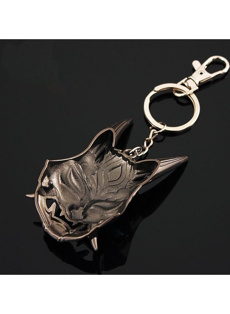 Generic Yasha Xiao Mask Cosplay Alloy Key Chains Keychain Metal Necklace Pendant Prop  - Image 3