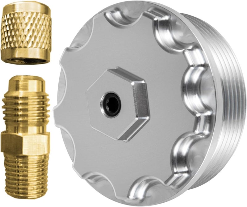 Camoo Aluminum Fuel Filter Cap with Pressure Port for Ford Diesel - Image 3