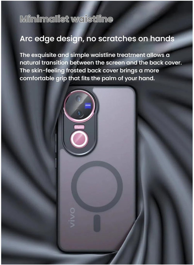 Generic - Magnetic Phone Case for vivo V50 5G Frosted Translucent Back Protective Slim Phone Cover - Image 1