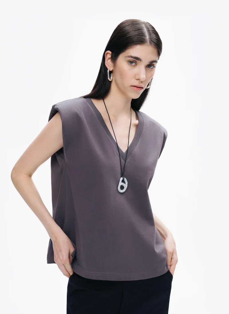 نوكتورن V Neck Padded T-Shirt