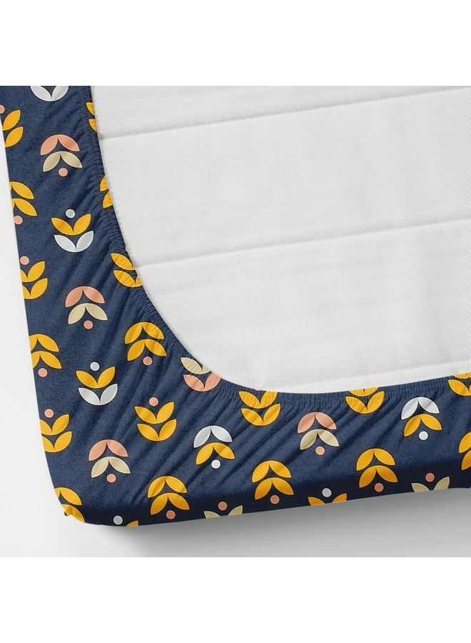 TIB Presents Luxurious Glace Cotton Super Soft 210 TC Elastic Fitted Bedsheets King Size (78X72X10 Inch) 360° with 2 Pillow Covers, 45x70 cm (Blue, Coordinate King Fitted) - Image 4