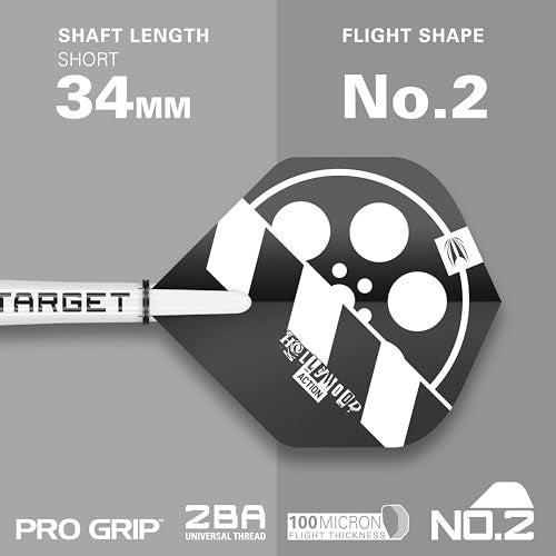 Target Darts Chris Dobey Hollywood Action 90% Tungsten Steel Tip Swiss Point Dart Set – 24G Player Edition Darts, Pro Grip Shafts & Pro Ultra No.2 Flights, SP Tool Included - Image 4