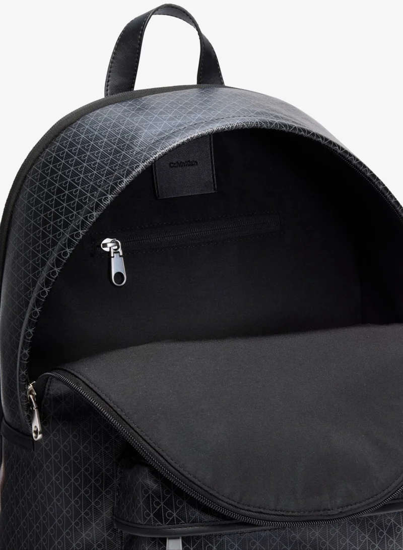 Calvin Klein  Coated Canvas Emblem Print Backpack for Men | Best Price UAE