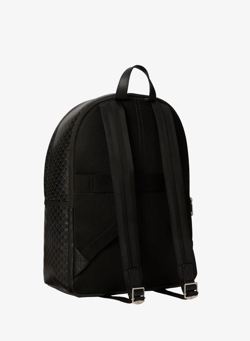 Calvin Klein  Coated Canvas Emblem Print Backpack for Men | Best Price UAE