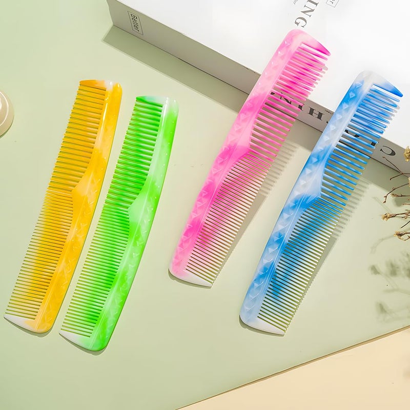 FHALLYNN Pink Hair Comb Set - Wide Tooth, Fine Tooth, Rat Tail, and Dual Comb for Women and Men - Image 3