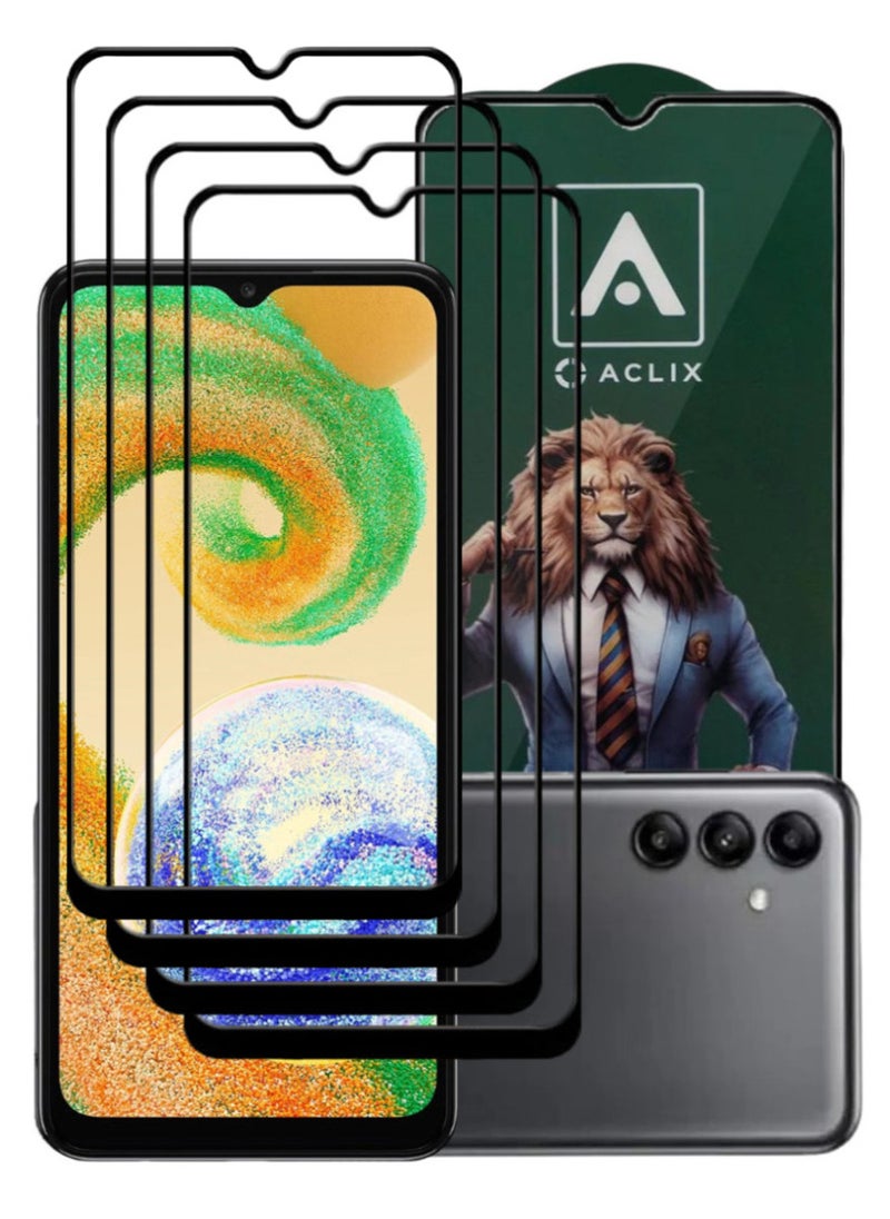 ACLIX 4 Pieces Antistatic ESD Dustproof Premium Quality High Definition Tempered Glass Screen Protector Designed For Samsung Galaxy A04s - Image 1