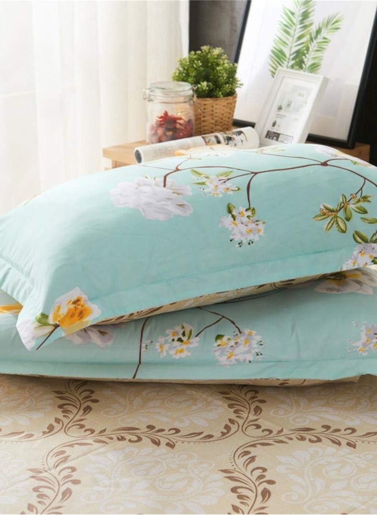 بريمو بلس طقم مفارش الأسرّة بتصميم مزيَّن بنقشة الزهور من 4 قطع قطن متعدد الألوان - Image 3