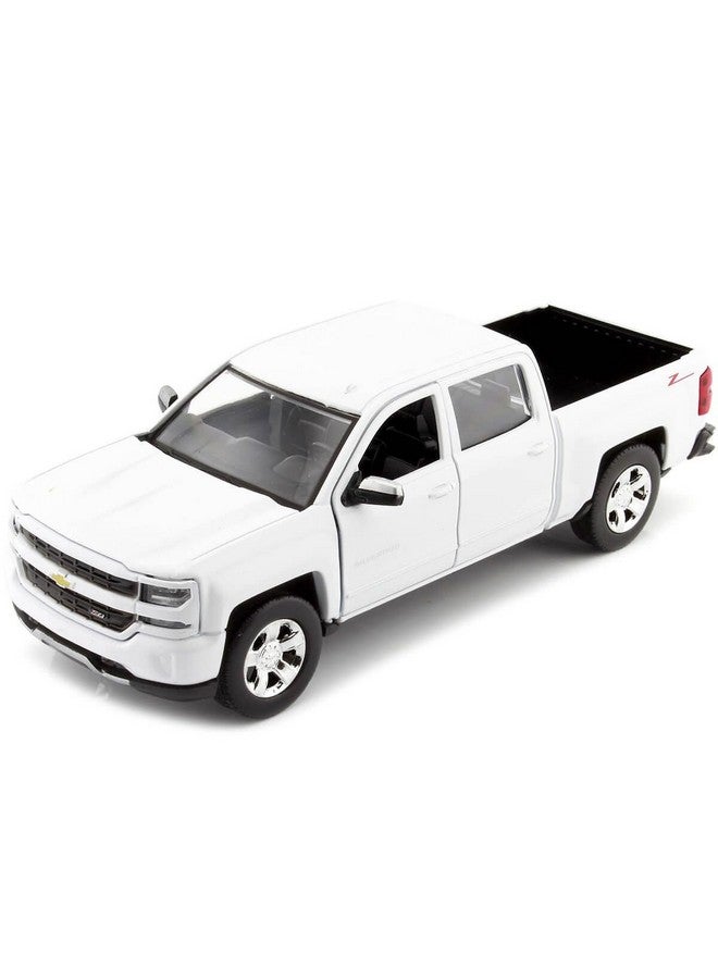 MOTORMAX موديل سيارة ميتورماكس 2017 شيفروليه سيلفرادو 1500 LT Z71 كرو كاب بيك أب 1/24 مقياس مصبوب أبيض - Image 1