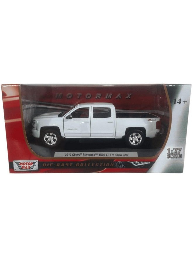 MOTORMAX موديل سيارة ميتورماكس 2017 شيفروليه سيلفرادو 1500 LT Z71 كرو كاب بيك أب 1/24 مقياس مصبوب أبيض - Image 5