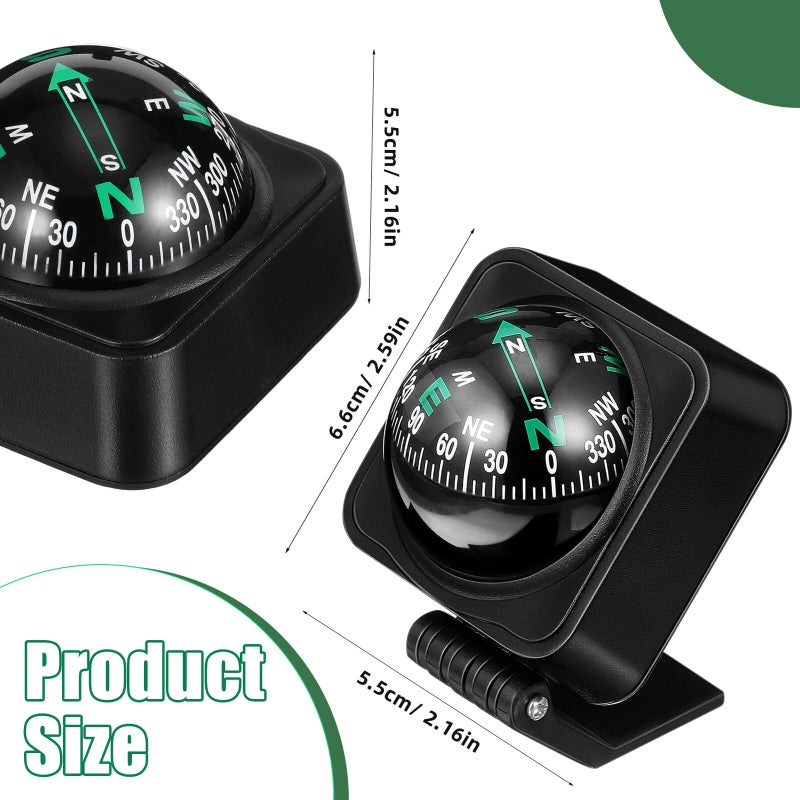 Adjustable Direction Dashboard Mount Marine Compass For Car Boat Navigation - Image 3