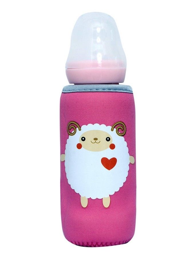 The Cheeky Kidzz Cute Animated Patterned Soft Stretchable Baby Feeding Bottle Cover With Easy To Hold Strap For 120Ml 150Ml 240Ml (Pack Of 3)