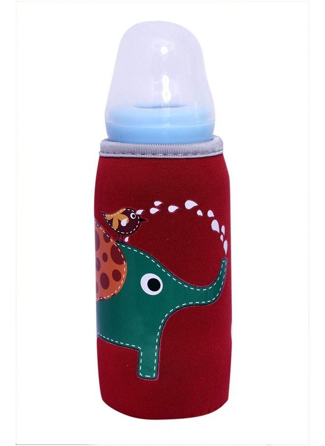 The Cheeky Kidzz Cute Animated Patterned Soft Stretchable Baby Feeding Bottle Cover With Easy To Hold Strap For 120Ml 150Ml 240Ml (Pack Of 3)