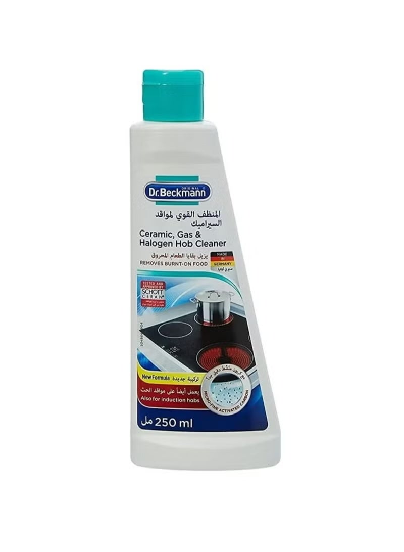 Dr. Beckmann Dr.Beckmann Caramic, Gas And Halogen Hob Cleaner With Micro-Fine Acivated Carbon|Also For Induction Hobs| Removes Burnt On Food, Tough Stains|Home-Kitchen Cleaning Essentials|250ml