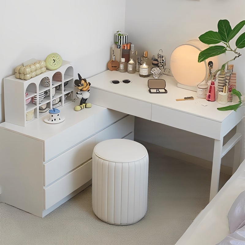 Sharpdo Bedroom Furniture Dressing Table with 8 Storage Drawers, Extendable (No Dressing Mirror Included) (100-170)*40*73CM - Image 1