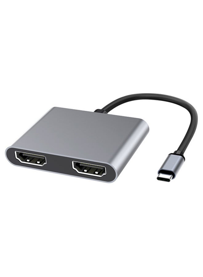 محطة إرساء ثمانية في واحد، منفذ شبكة من النوع c، محطة إرساء USB متعددة المنافذ، محور USB متعدد الوظائف، عدد الجملة من الواجهات: محطة إرساء 2 في 1 (HDMI مزدوج) - Image 1