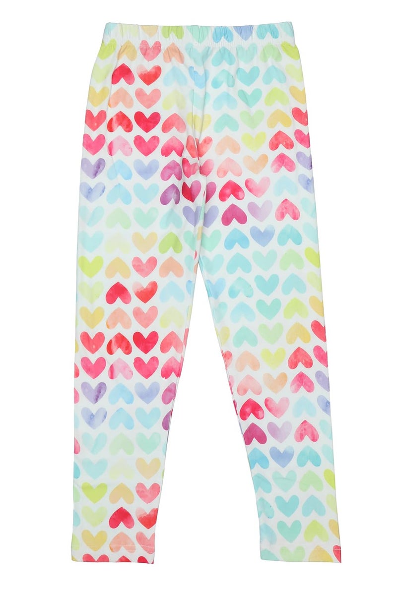 Doodle Premium 100% Cotton Leggings Stretchable Pants for Girls | Printed | Anti Shrink & Fade Resistant | Elasticated Waist | Ankle Length (Age – 11 to 12 Years | Set of 2 | Pink & White) - Image 4