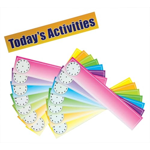 Pacon Dry Erase Pocket Chart, Daily Activities, Purple, 13" x 34", 1 Chart - Image 3