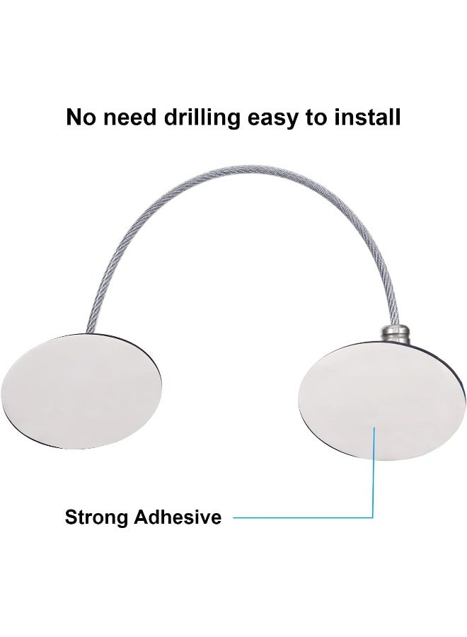 Hotop 4 Pack Cabinet Locks with Keys Mini Fridge Refrigerator Locks for Kids Toddlers Self Adhesive Child and Baby Proofing Safety for Deep Freezer Drawers Doors Latch(Black) - Image 4