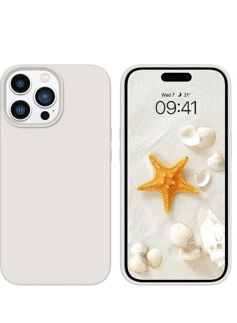 ELTRAZONE غطاء خلفي صلب من مطاط السيليكون الناعم مع بطانة ميكروفايبر لجهاز آيفون 15 برو ماكس، غطاء واقي مضاد للصدمات، مضاد للخدوش، مقاوم للغبار، جودة ممتازة، تصميم نحيف - Image 1