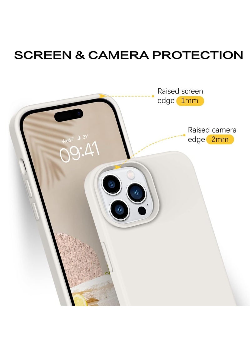 ELTRAZONE غطاء خلفي صلب من مطاط السيليكون الناعم مع بطانة ميكروفايبر لجهاز آيفون 15 برو ماكس، غطاء واقي مضاد للصدمات، مضاد للخدوش، مقاوم للغبار، جودة ممتازة، تصميم نحيف - Image 2