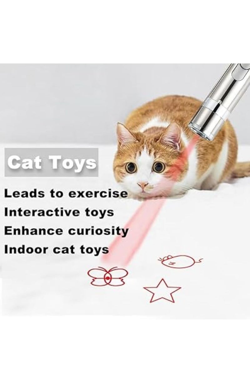 7-in-1 Interactive Cat  Dog Toy - USB Rechargeable Red Laser Pointer, Chaser Toy, Pet Training Tool with Classic Light Patterns(1 piece) - Image 4