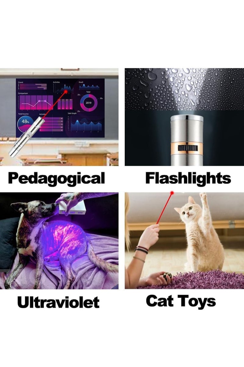 7-in-1 Interactive Cat  Dog Toy - USB Rechargeable Red Laser Pointer, Chaser Toy, Pet Training Tool with Classic Light Patterns(1 piece) - Image 5