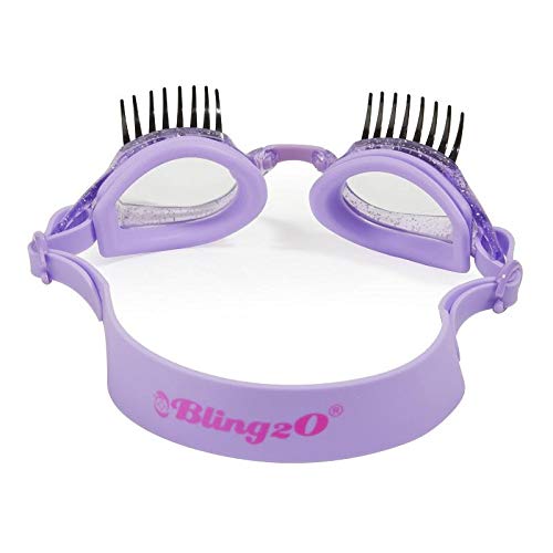 Bling 2O نظارات سباحة بلينغ 2O للأطفال باللون الأزرق (الأعمار 3+ وما فوق) - حماية من الأشعة فوق البنفسجية، خالية من اللاتكس، مادة سيليكون 100% - تشمل خاصية مضادة للضباب وقطعة أنف قابلة للتعديل - Image 2
