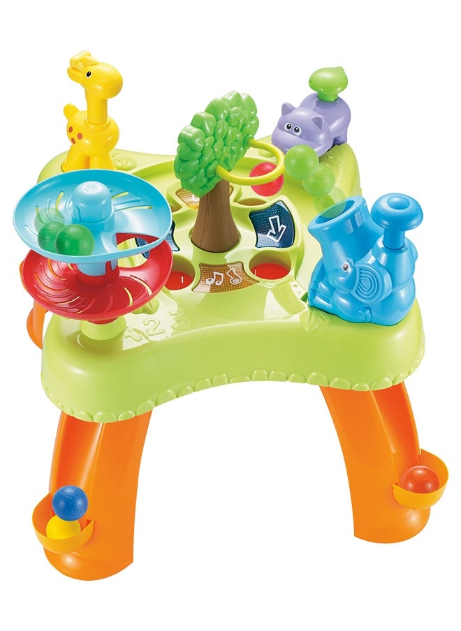 Hapee Capee - Activity Ball Run Table, Activity Toys Table for Babies & Toddlers, Includes rewarding music, 4 flashing flights, 7 Colourful balls, 2 levels ball drop and an on/off switch, Best Gift toys for 12+ months. - Image 1