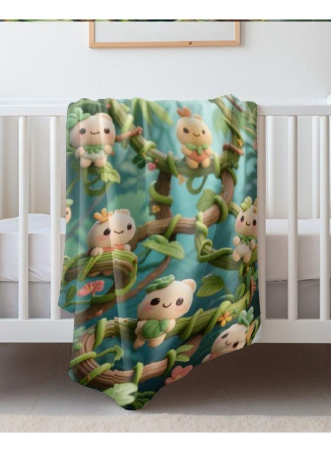 general Baby and children's cartoon flannel thin blanket (warm and comfortable, suitable for sleep, game use) 70cm*100cm - Image 3