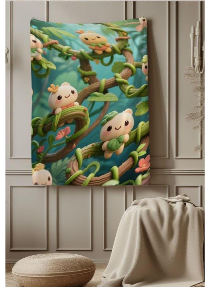 general Baby and children's cartoon flannel thin blanket (warm and comfortable, suitable for sleep, game use) 70cm*100cm - Image 2