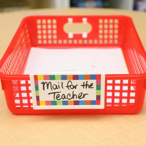 Really Good Stuff 6PK Plastic Desktop Paper Storage Basket for Classroom or Home–14”x10” Plastic Mesh Basket-Secure Papers Crease-Free–Grouping for 6 - Image 5