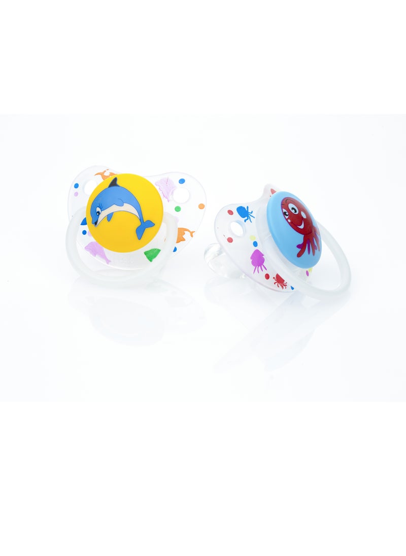 Japlo Japlo Aquatic new born 0-3 M  soother (Pacifier with cover & Glow In The Dark)  - Image 3