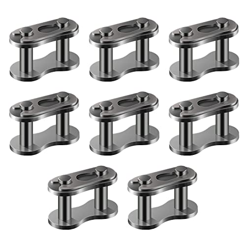 AIEX 8pcs #40 Chain Master Links, Steel Alloy Heavy Duty Roller Chain Connector Links for Bike Bicycle Mini Bike Karting Pit ATV Scooter - Image 1