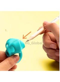 Generic Silicone Pencil Grips Two-Finger For Kids Handwriting Pencil Holder For Children Preschoolers Writing Training Gripper 3 Pcs Set For Kids, Soft, Non-Toxic.  - Image 3