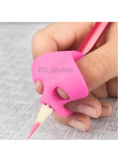 Generic Silicone Pencil Grips Two-Finger For Kids Handwriting Pencil Holder For Children Preschoolers Writing Training Gripper 3 Pcs Set For Kids, Soft, Non-Toxic.  - Image 5
