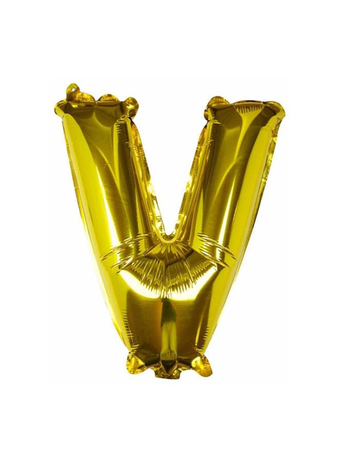 NIBEMINENT Letter V Shaped Party Decorative Foil Balloon 32inch - Image 1