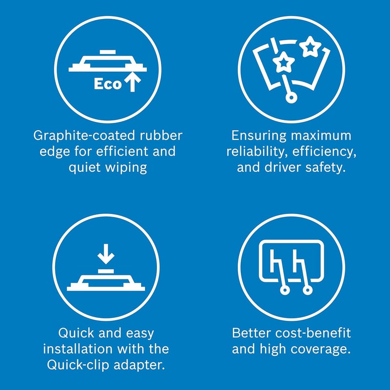 BOSCH بوش | إيكو (مجموعة) | شفرة مساحات اقتصادية | حجم 22/14 بوصة | 3397010060END - Image 3