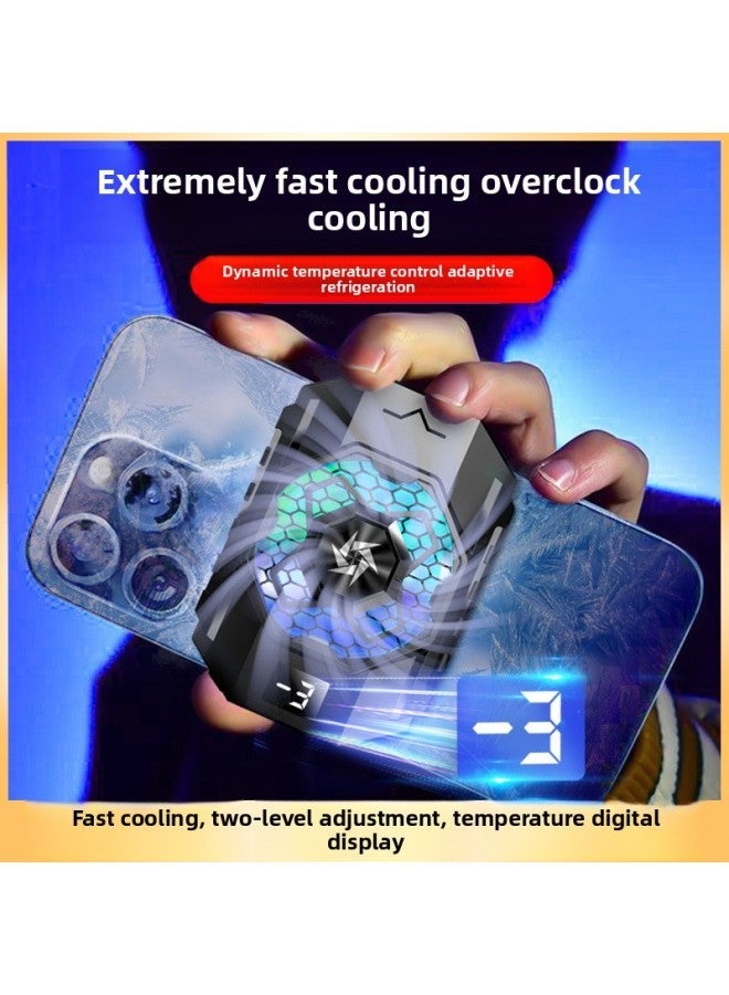 SL31 Mobile Phone Radiator Semiconductor Icing Refrigeration Playing Games E-Sports Live Universal Cooling-Color:Sl31 【regular + Back Clip】 Finger Cot - Image 2