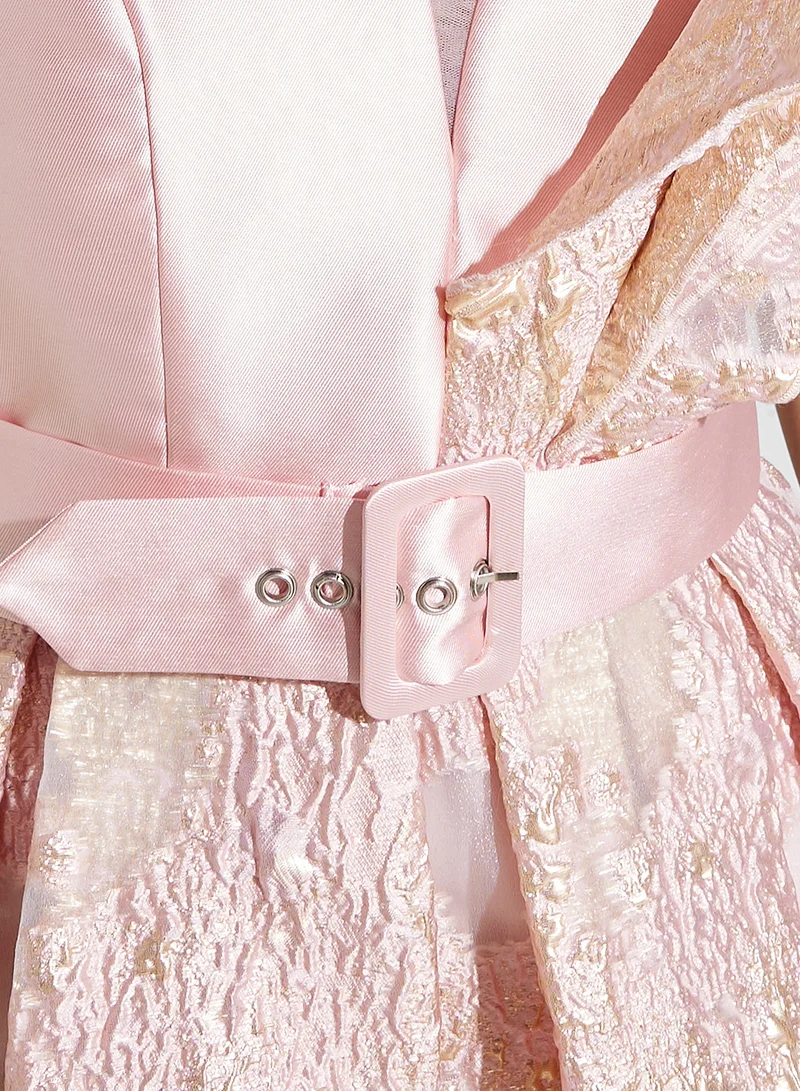 نمشي x Floral Ruffle Gown Dress