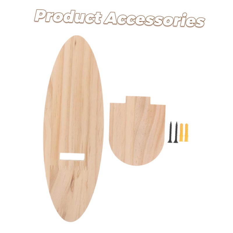 Oval Wooden Wall Shelf Solid Wood Construction Minimalist Decor for Living Room Bedroom Office - Image 4