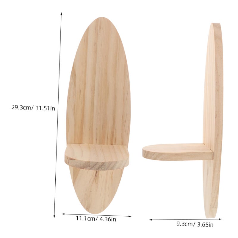 Oval Wooden Wall Shelf Solid Wood Construction Minimalist Decor for Living Room Bedroom Office - Image 3
