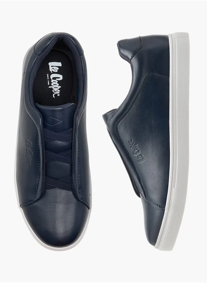 Lee Cooper Men's Cross Strap Detail Slip-On Sneakers